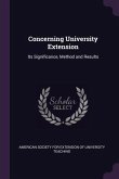 Concerning University Extension