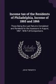 Income tax of the Residents of Philadelphia, Income of 1865 and 1866