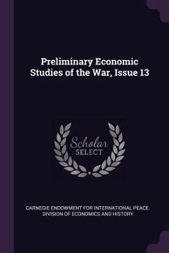 Cover Preliminary Economic Studies of the War, Issue 13