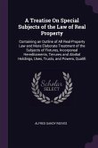 A Treatise On Special Subjects of the Law of Real Property