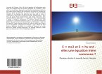 E = mc2 et E = hv ont - elles une équation mère commune ?