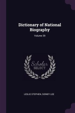 Cover Dictionary of National Biography; Volume 39