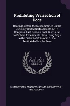 Cover Prohibiting Vivisection of Dogs