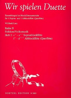 Cover Wir spielen Duette Reihe B Band 2 für 2 Blockflöten (SA) Spielpartitur