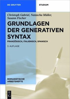 Grundlagen der generativen Syntax (eBook, ePUB) - Gabriel, Christoph; Müller, Natascha; Fischer, Susann