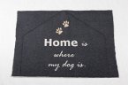 Fussenegger Hundematte gefüttert &quote;home is where my dog is&quote; anthrazit 80/120cm