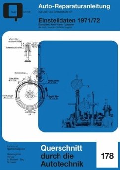 Cover Einstelldaten 1971/72