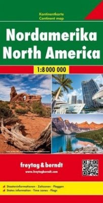 Freytag & Berndt Kontinentkarte Nordamerika 1:8 Mio. North America / Amerique du Nord / America del Nord / De America del Norte