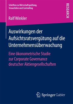 Auswirkungen der Aufsichtsratsvergütung auf die Unternehmensüberwachung (eBook, PDF) - Winkler, Ralf