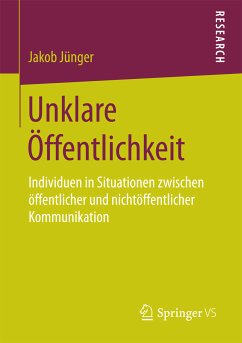 Unklare Öffentlichkeit (eBook, PDF) - Jünger, Jakob