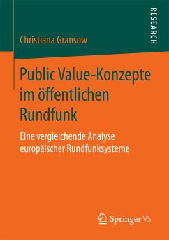 Public Value-Konzepte im öffentlichen Rundfunk (eBook, PDF) - Gransow, Christiana