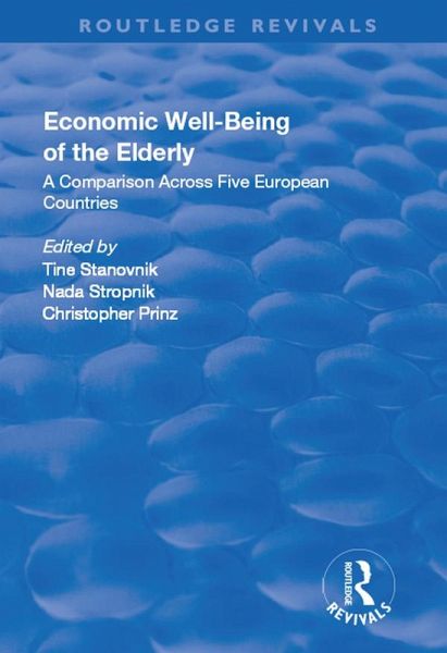 Economic Well-Being of the Elderly (eBook, ePUB)