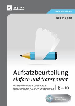 Aufsatzbeurteilung einfach und transparent 8-10 - Berger, Norbert