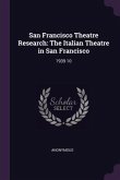 San Francisco Theatre Research