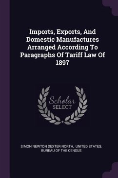 Imports, Exports, And Domestic Manufactures Arranged According To Paragraphs Of Tariff Law Of 1897