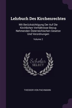 Lehrbuch Des Kirchenrechtes