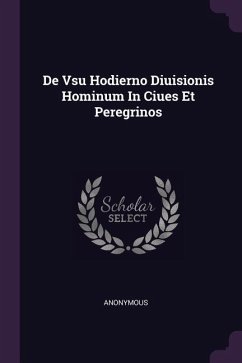 De Vsu Hodierno Diuisionis Hominum In Ciues Et Peregrinos