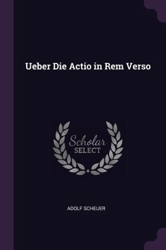 Ueber Die Actio in Rem Verso