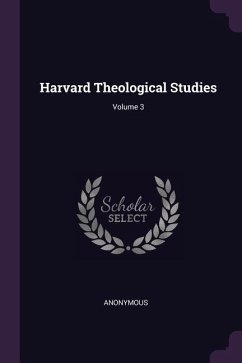 Harvard Theological Studies; Volume 3