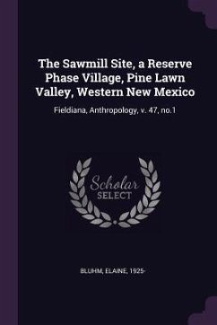 The Sawmill Site, a Reserve Phase Village, Pine Lawn Valley, Western New Mexico - Bluhm, Elaine