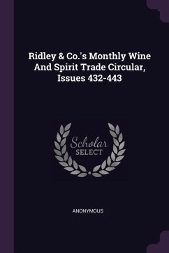 Ridley & Co.'s Monthly Wine And Spirit Trade Circular, Issues 432-443