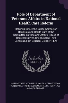 Role of Department of Veterans Affairs in National Health Care Reform