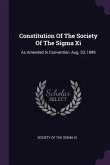 Constitution Of The Society Of The Sigma Xi
