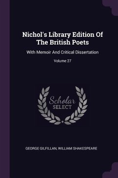Nichol's Library Edition Of The British Poets