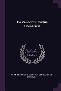 De Zenodoti Studiis Homericis