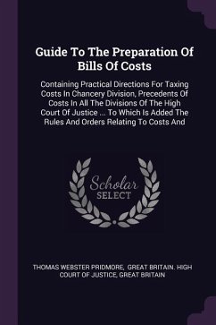 Guide To The Preparation Of Bills Of Costs