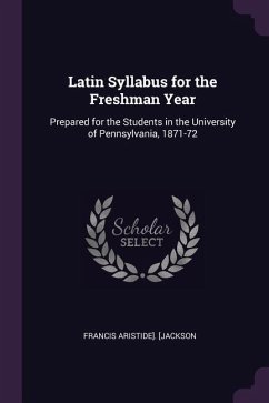 Latin Syllabus for the Freshman Year