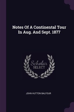 Notes Of A Continental Tour In Aug. And Sept. 1877