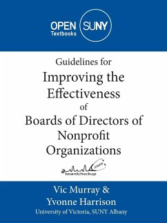 Guidelines for Improving the Effectiveness of Boards of Directors of Nonprofit Organizations - Murray, Vic; Harrison, Yvonne