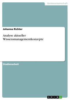 Analyse aktueller Wissensmanagementkonzepte (eBook, PDF) - Richter, Johanna