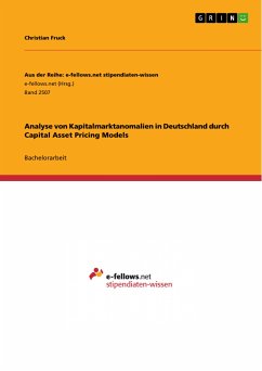 Analyse von Kapitalmarktanomalien in Deutschland durch Capital Asset Pricing Models (eBook, ePUB) - Fruck, Christian