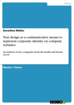Text design as a communicative means to represent corporate identity on company websites (eBook, PDF)