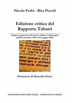 EDIZIONE CRITICA DEL RAPPORTO TABARRI - Fedel, Nicola; Piccoli, Rita