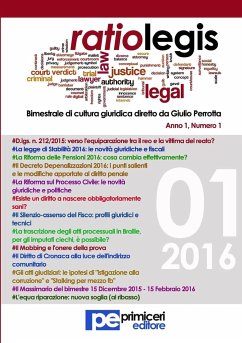 Ratio Legis (Numero 1, Anno 2016) - Perrotta, Giulio