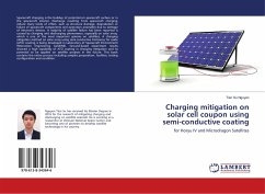 Charging mitigation on solar cell coupon using semi-conductive coating