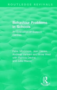 Behaviour Problems in Schools - Mortimore, Peter; Davies, Jean; Varlaam, Andreas