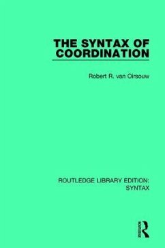 The Syntax of Coordination - Oirsouw, Robert R van