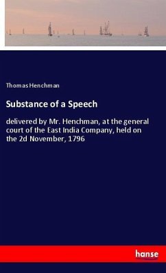 Substance of a Speech