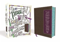 Niv, Beautiful Word Coloring Bible and 8-Pencil Gift Set, Leathersoft, Brown - Zondervan