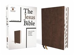 The Jesus Bible, NIV Edition, Leathersoft, Brown, Indexed, Comfort Print - Zondervan