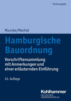 Hamburgische Bauordnung - Munske, Michael;Mechel, Friederike