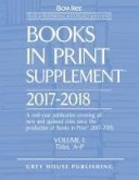 Books in Print Supplement - 3 Volume Set, 2017/18