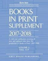 Books in Print Supplement - 3 Volume Set, 2017/18