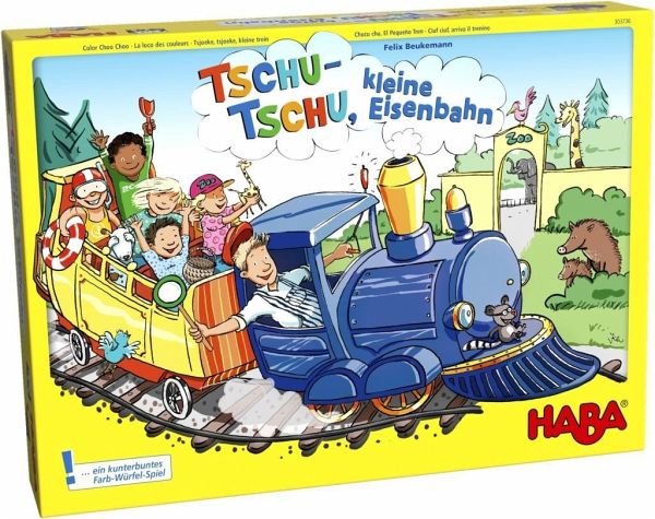 HABA 303736 - Tschu-Tschu, kleine Eisenbahn! Farb-Würfel-Spiel, Brettspiel  - Bei bücher.de immer portofrei