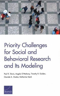 Priority Challenges for Social and Behavioral Research and Its Modeling - Davis, Paul K; O'Mahony, Angela; Gulden, Timothy R