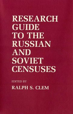 Research Guide to the Russian and Soviet Censuses (eBook, ePUB)